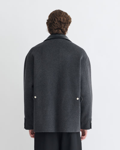 Camilo - Double Wool Jacket - Grey Melange