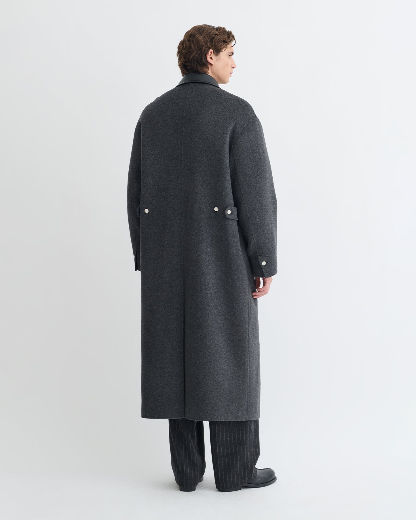 Wylder - Double Wool Coat - Grey Melange