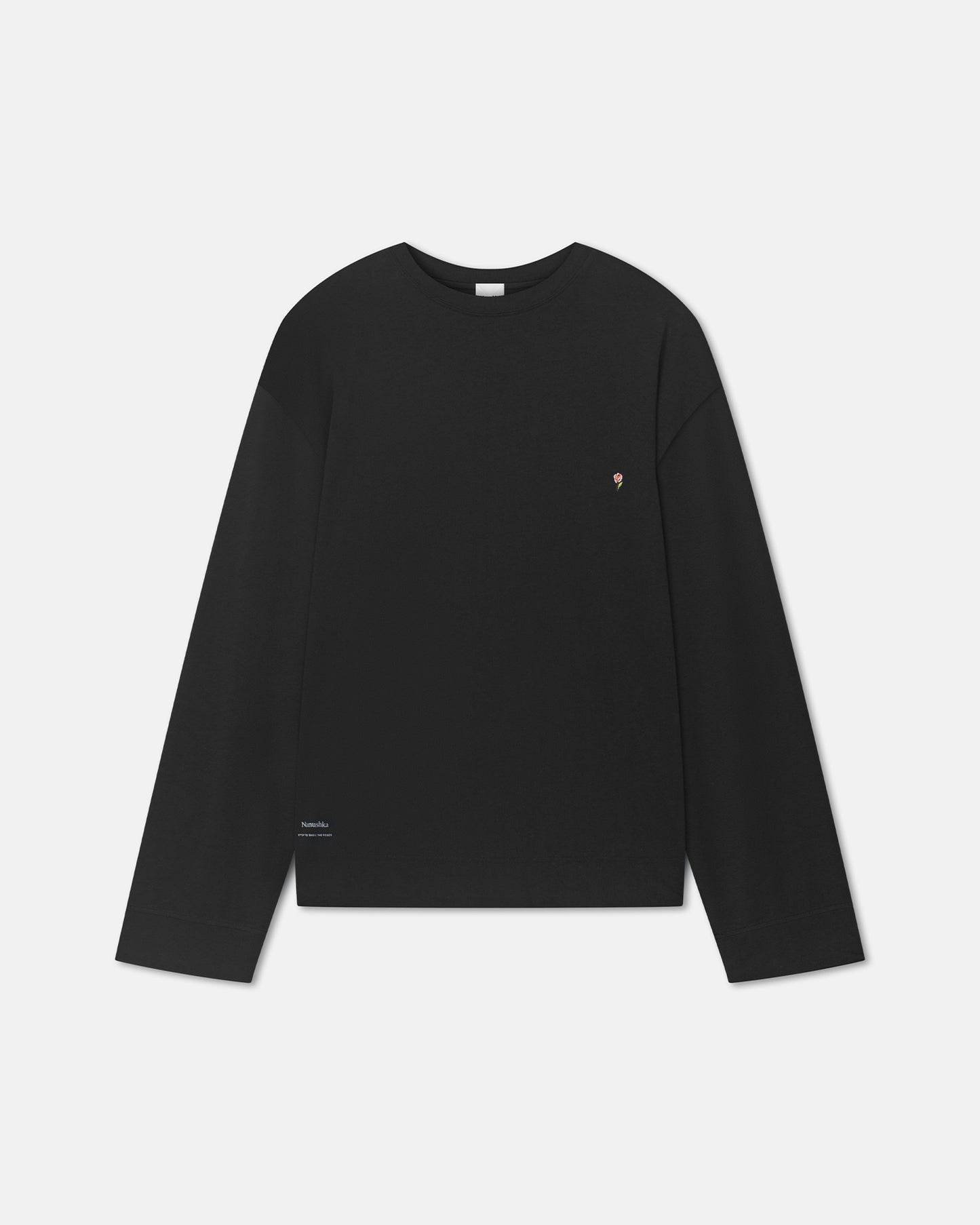 Kazmer - Cotton-Jersey Sweatshirt - Black/Roses