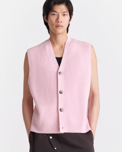 Terence - Cashmere-Blend Vest - Light Pink