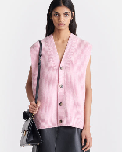 Terence - Cashmere-Blend Vest - Light Pink