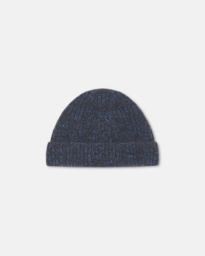 Madis - Compact Boucle Beanie - Blue/Brown