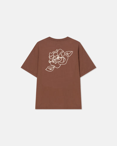 Wren - Embroidered Cotton-Jersey T-Shirt - Rust/Creme/Floral