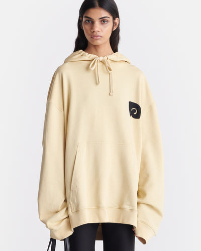 Ever - Embroidered Cotton-Fleece Hoodie - Creme/Black/Floral