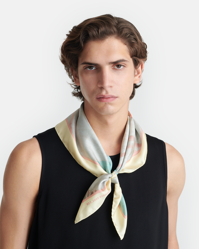 Shoul - Printed Silk Scarf - Gingerbread Heart
