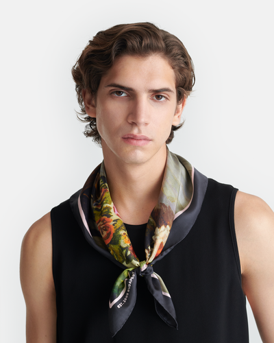 Shoul - Printed Silk Scarf - Books