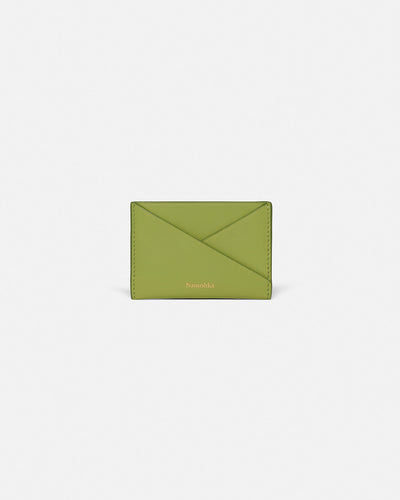 Origami - Leather Cardholder - Lime/Moonbeam