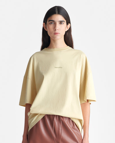 Wren - Printed Cotton-Jersey T-Shirt - Creme/Gingerbread Heart