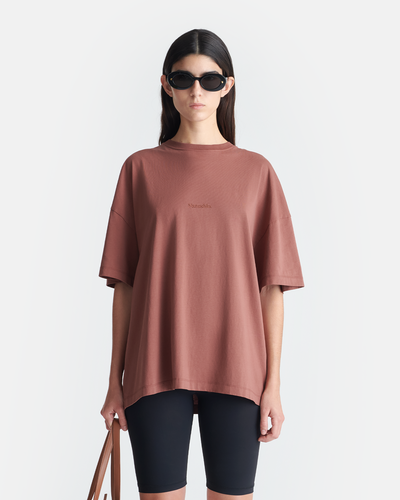 Wren - Printed Cotton-Jersey T-Shirt - Rust/Poppyseed Cake