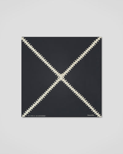 Shoul - Silk Scarf - Origami Black
