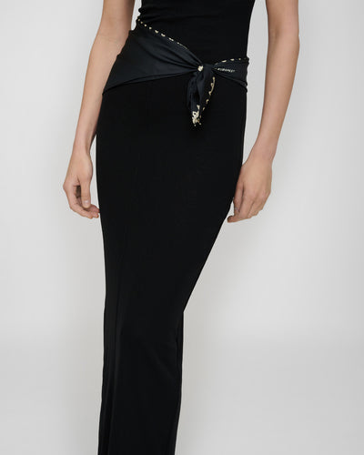 Shoul - Silk Scarf - Origami Black