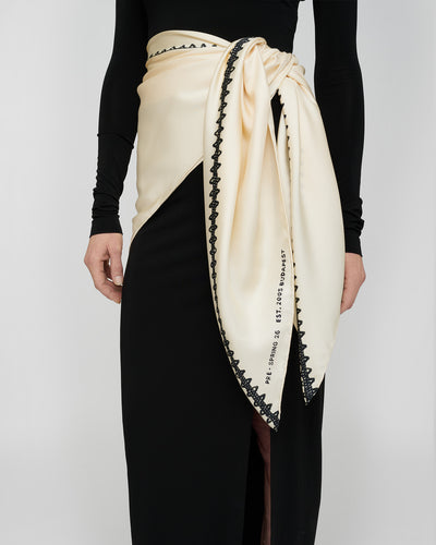 Miani - Silk Scarf - Origami Creme