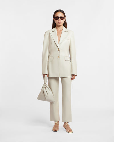 Hathi - Okobor™ Alt-Leather Blazer - Creme