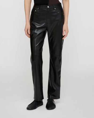 Vinni - Okobor™ Alt-Leather Pants - Black