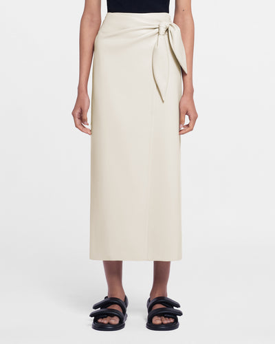 Amas - Okobor™ Alt-Leather Sarong Skirt - Creme
