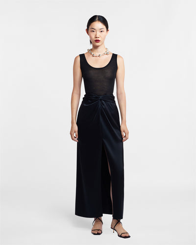 Arti - Superfine Merino Scoop Neck Top - Black