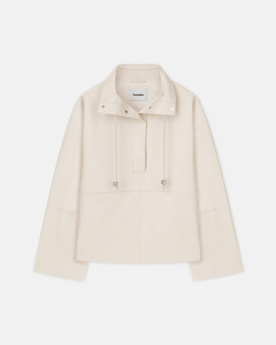 Yvette - Regenerated Leather Jacket - Crayon