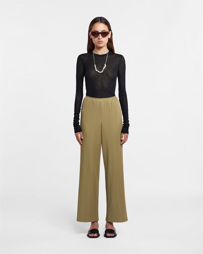 Lymee - Mesh-Jersey Top - Black