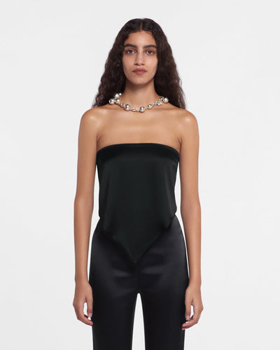 Brita - Slip Satin Scarf - Black