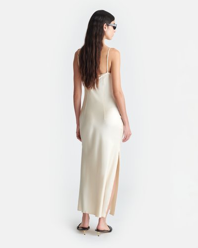 Macia - Slip Satin Dress - Creme