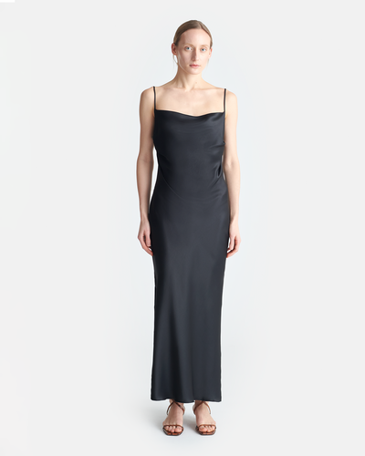 Macia - Slip Satin Dress - Black