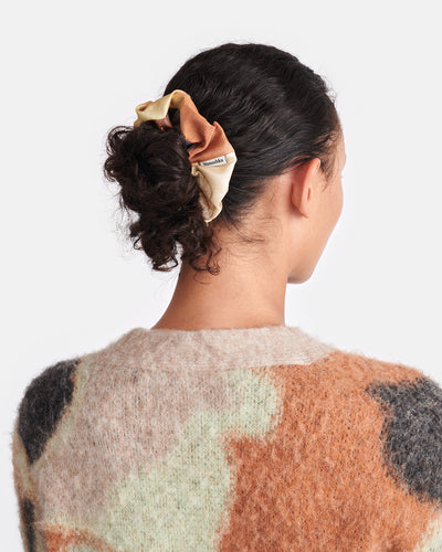 Lou - Printed Twill-Silk Scrunchie - Smudged Graffiti