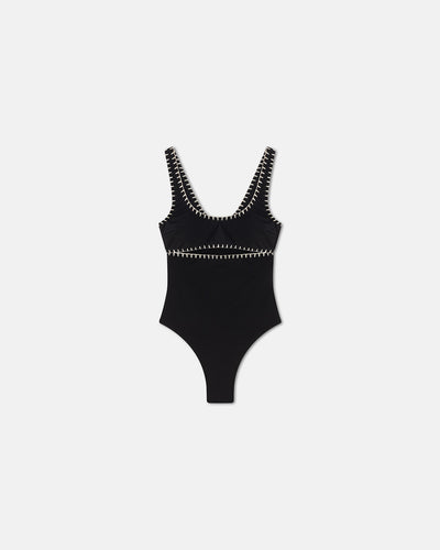Sorena - Crocheted Cut-Out Swimsuit - Black