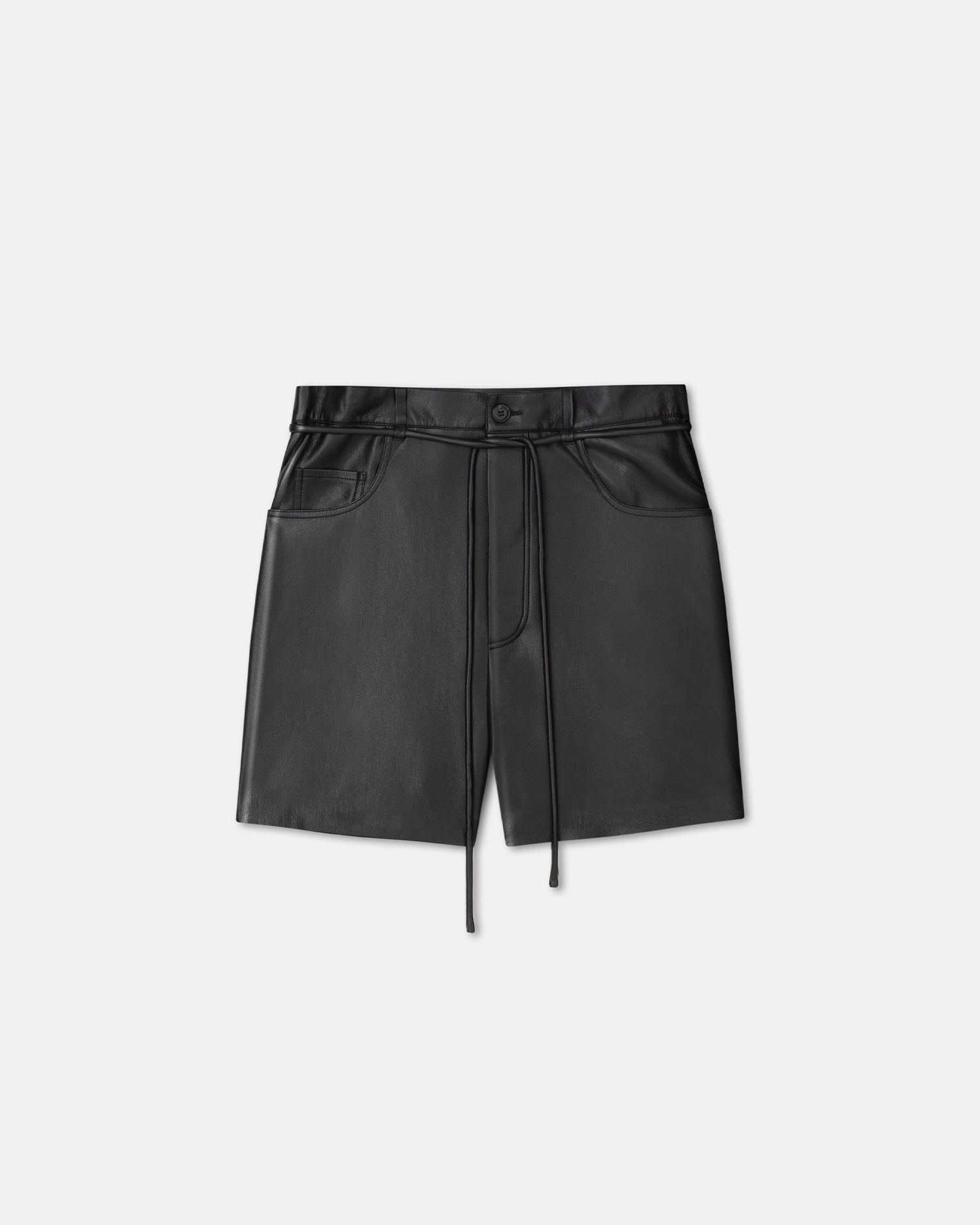 Belted Shorts Zara Black Leather Shorts Zara High Rise Belted Faux