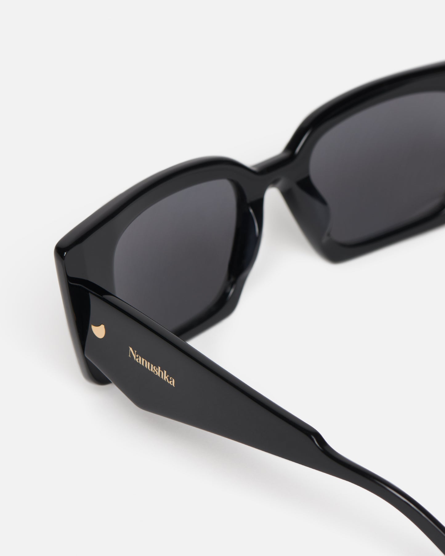 Carmel - Bio-Plastic Rectangle-Frame Sunglasses - Black