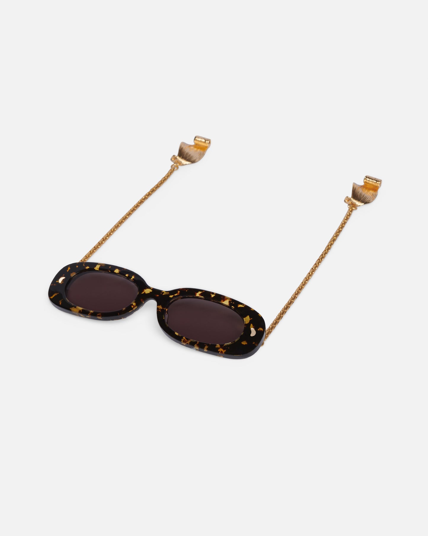 Aliza Charm - Bio-Plastic Oval Sunglasses - Leopard