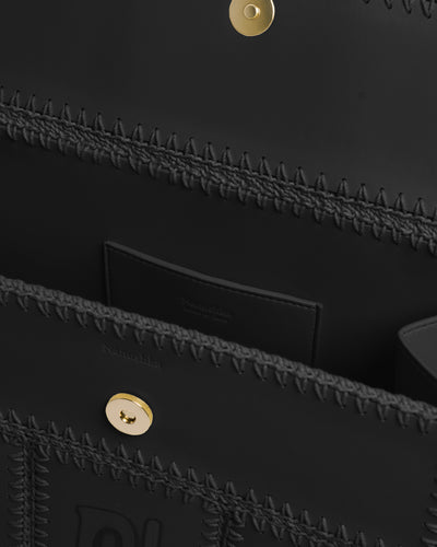 The SANDI Symbol - Top Handle Bag - Black