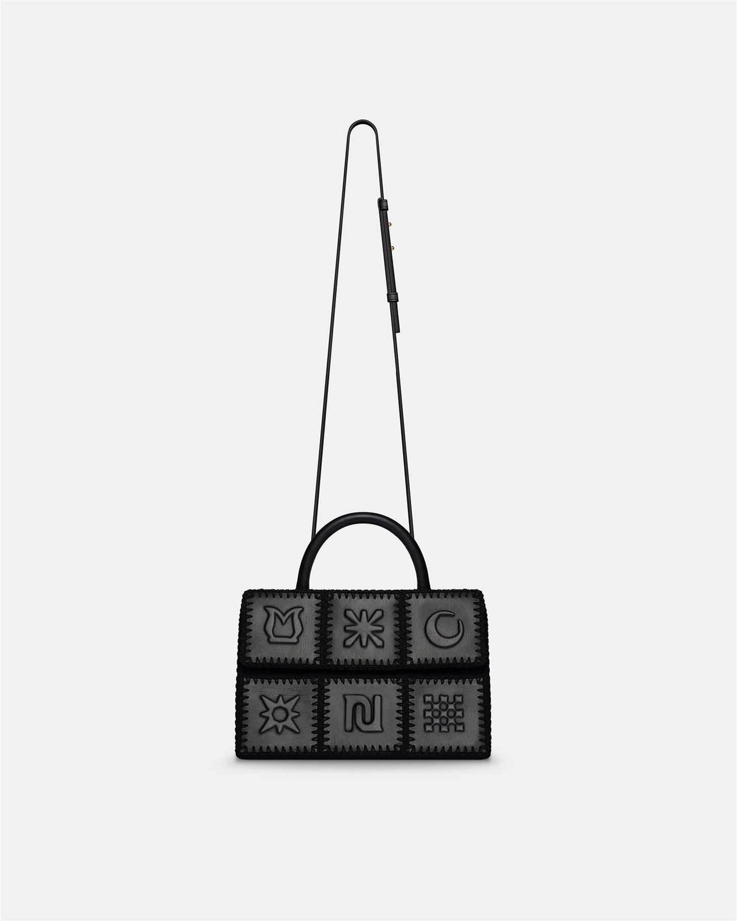 The SANDI Symbol - Top Handle Bag - Black