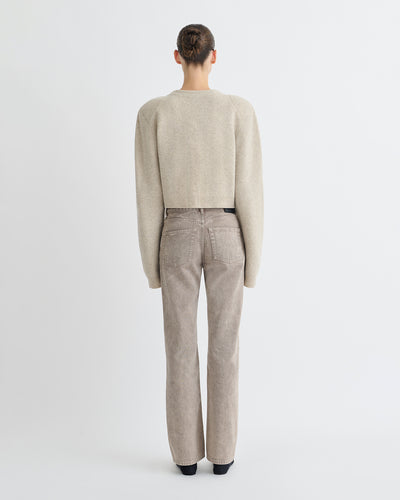 Raddix - Overwashed Merino Cardigan - Oatmeal