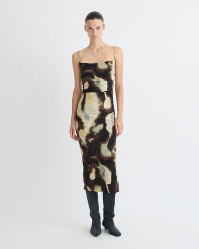 Alexa - Mesh Jersey Dress - Watercolor Sage