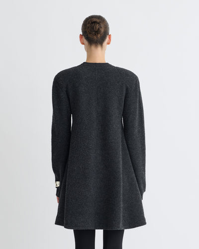 Yetta - Overwashed Merino Mini Dress - Charcoal