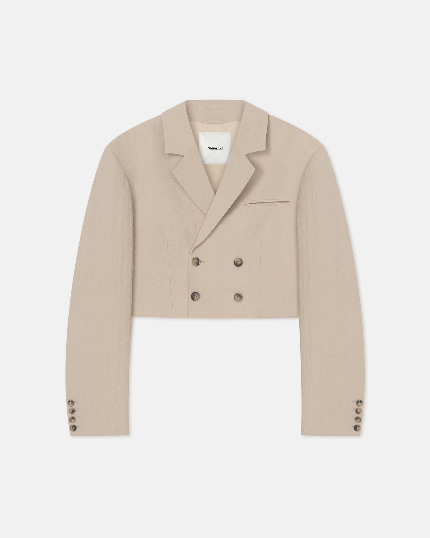 Rony - Seersucker Suiting Blazer - Sand