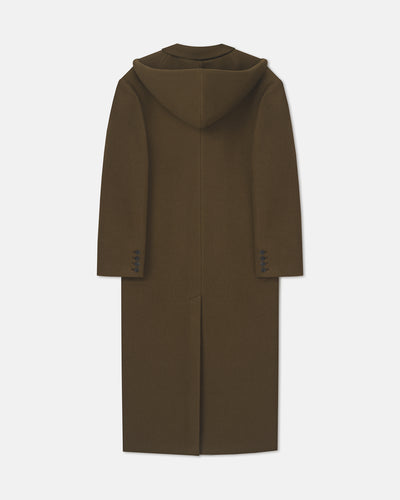 Melva - Aged Felted Wool Coat - Wood