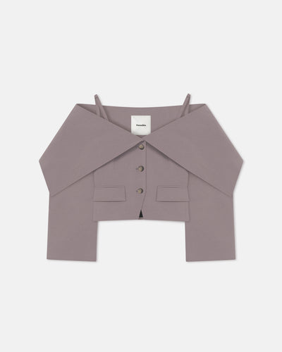 Amantha - Paper Jersey Blazer - Grey