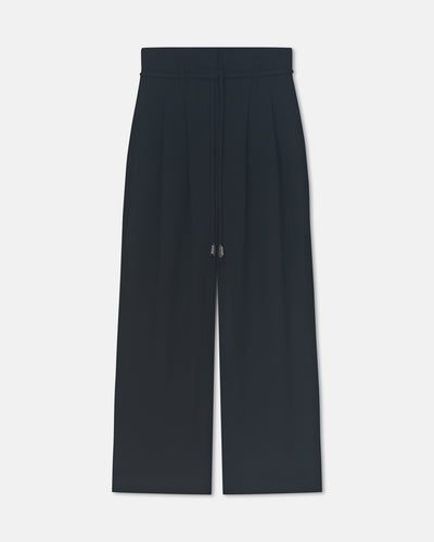 Nevada - Tech Linen Belted Pants - Black