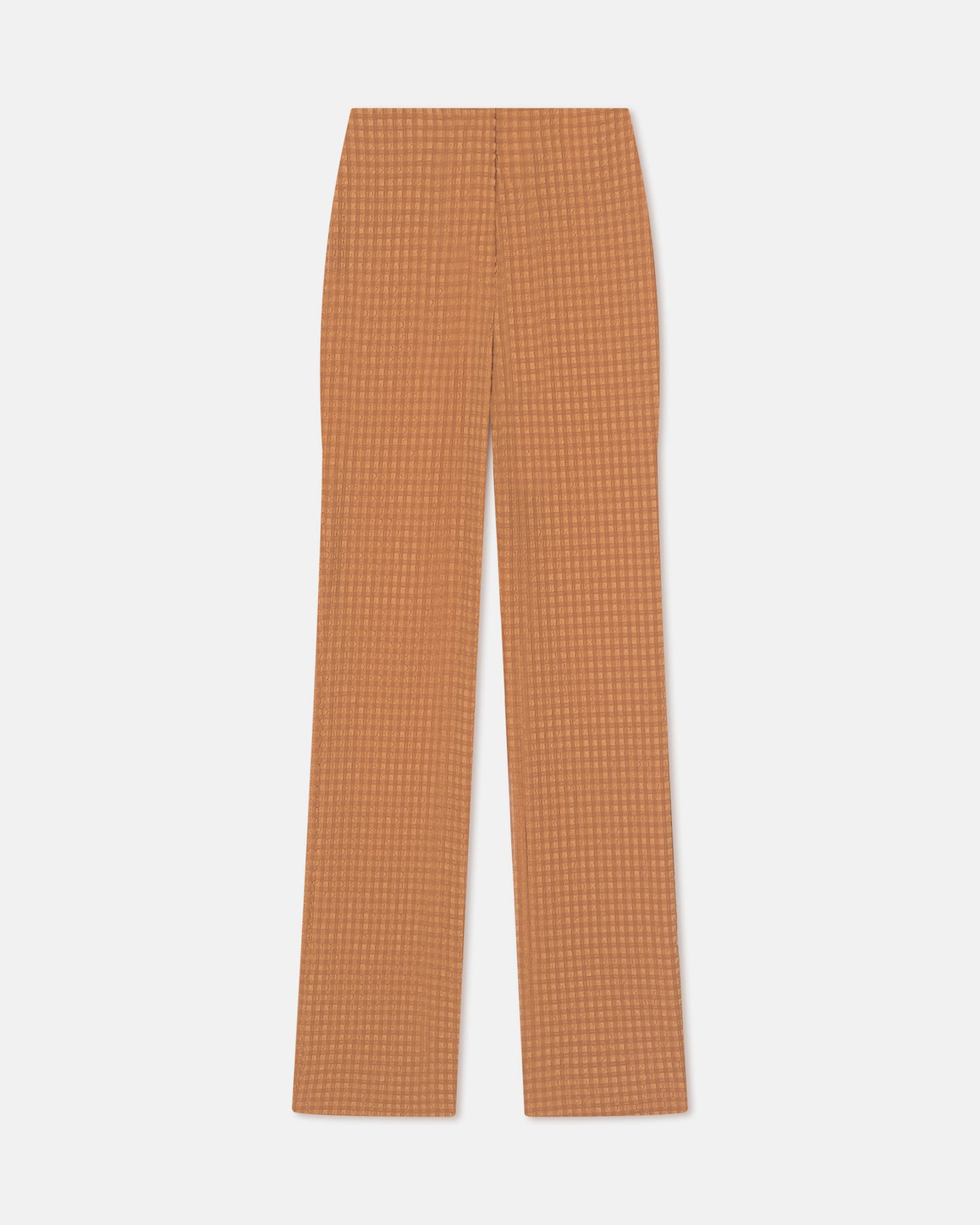 Juna - Seersucker Pants - Camel