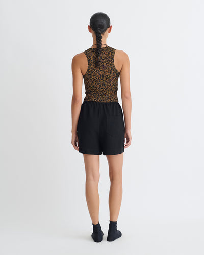 Dylla - Tech Linen Belted Shorts - Black