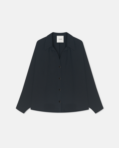Ada - Tech Linen Shirt - Black
