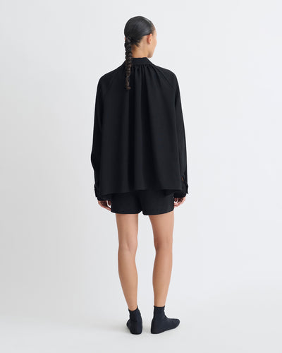 Ada - Tech Linen Shirt - Black