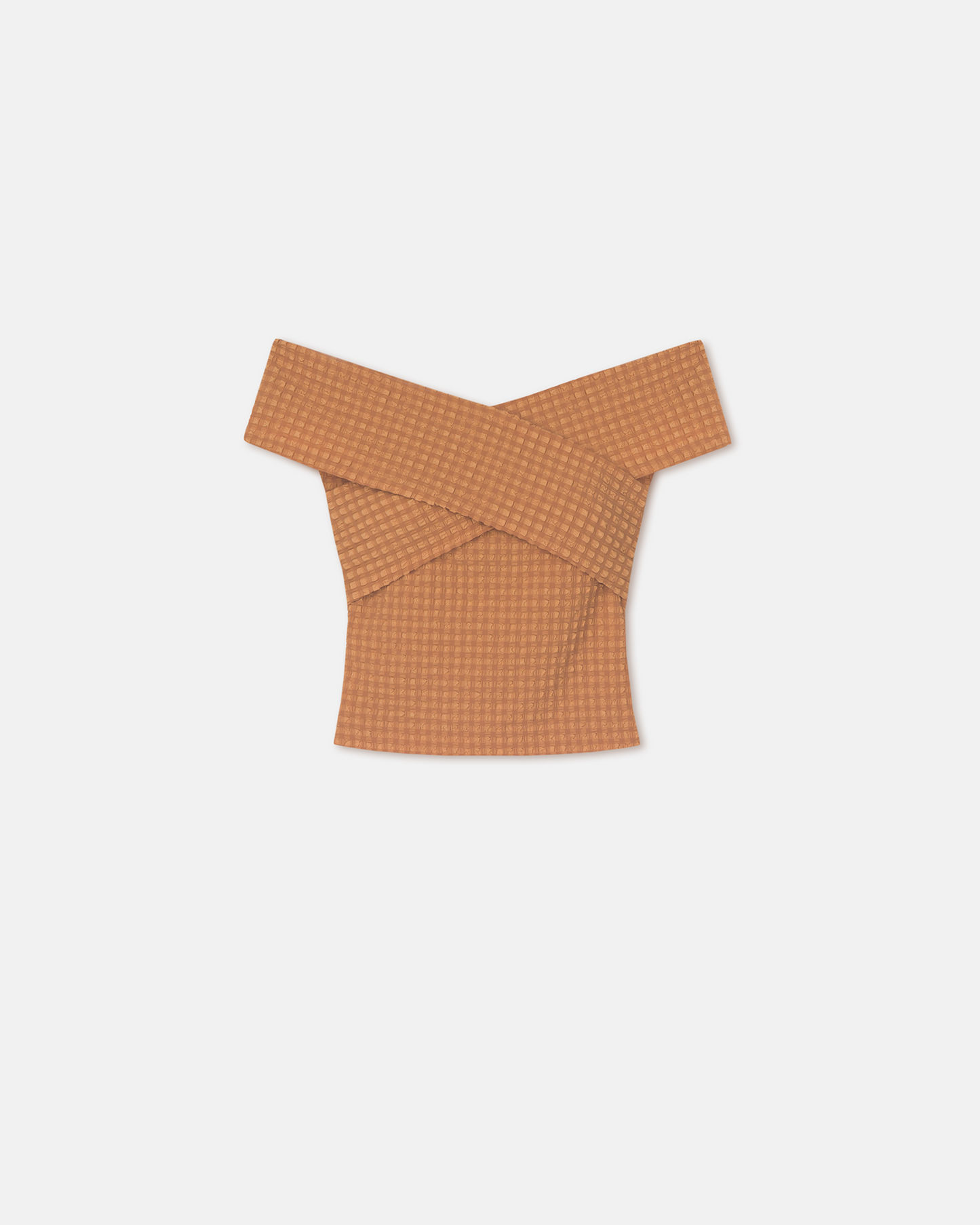 Roka - Off The Shoulder Wrap Top - Camel