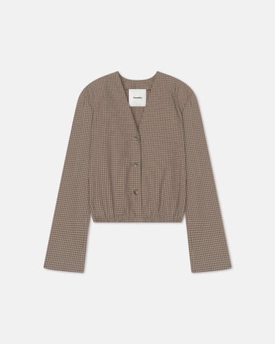 Tristin - Checked Shirting Shirt - Brown/Creme
