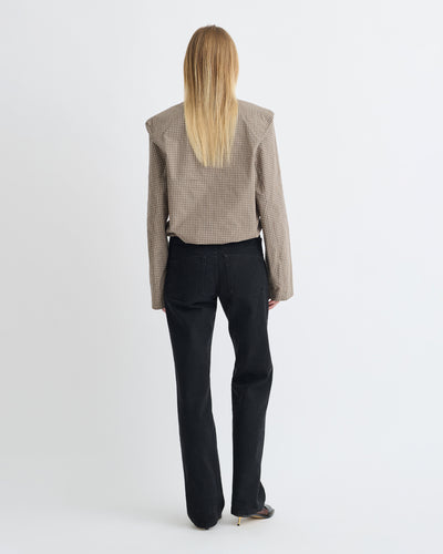 Tristin - Checked Shirting Shirt - Brown/Creme