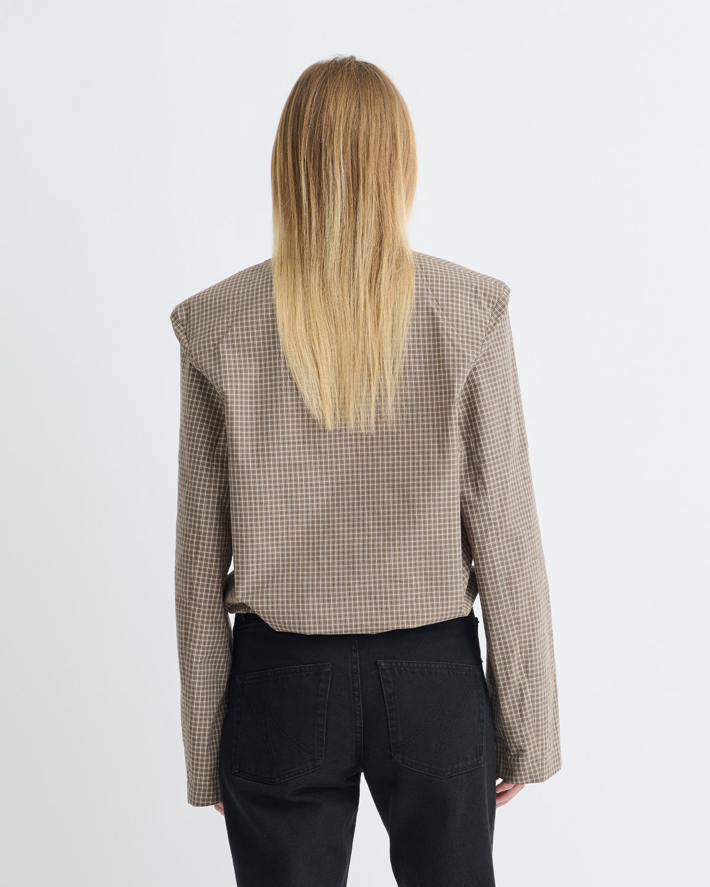 Tristin - Checked Shirting Shirt - Brown/Creme