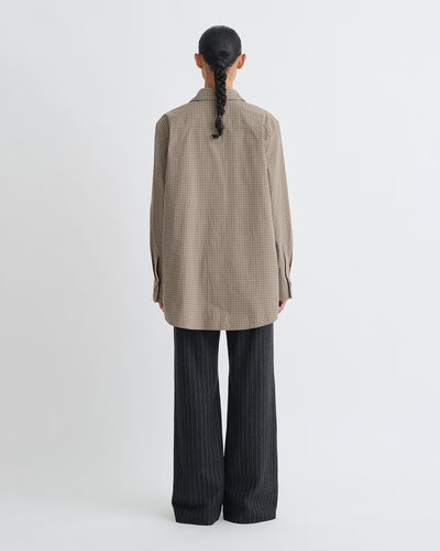 Arleen - Checked Shirting Shirt - Brown/Creme