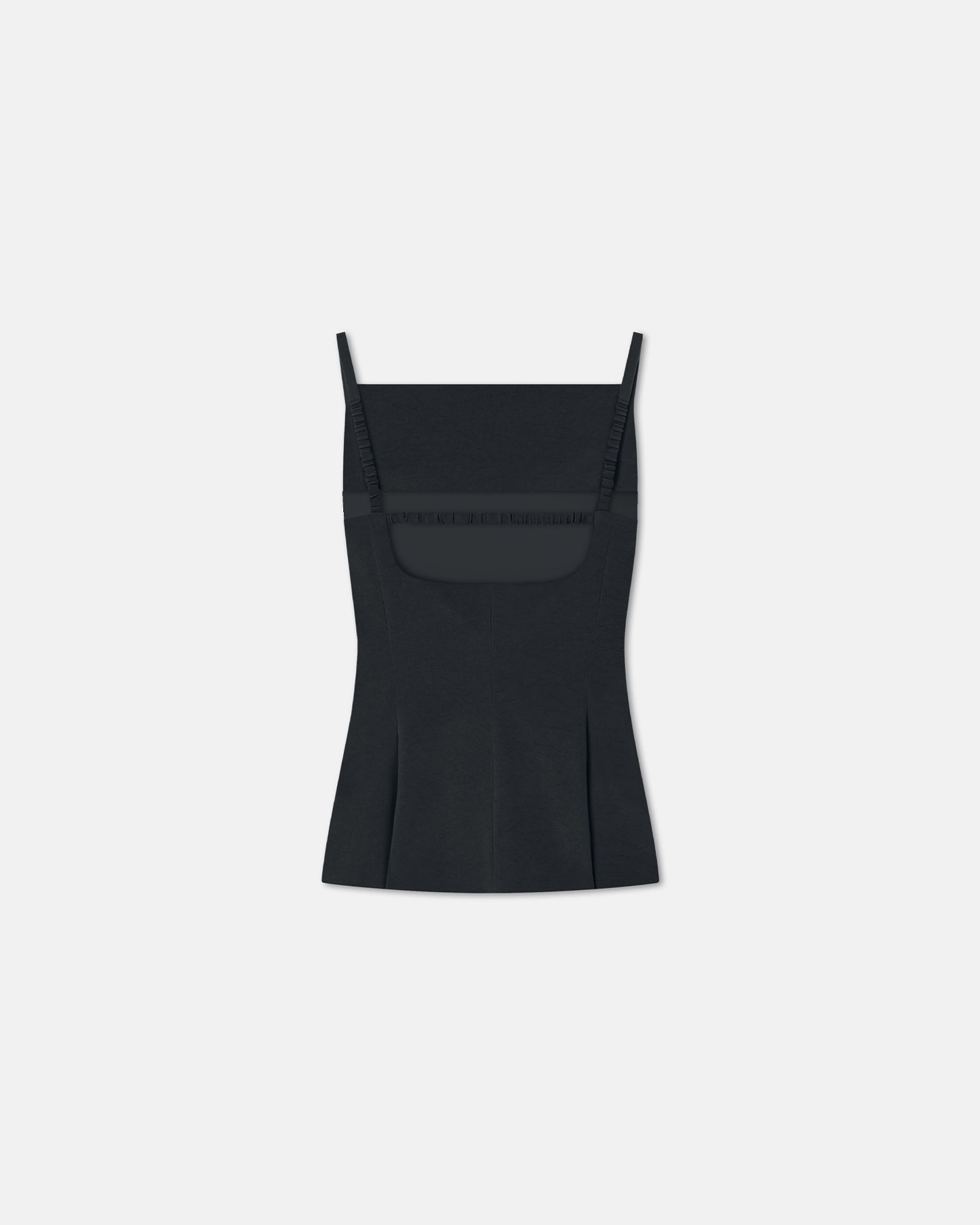 Laree - Paper Jersey Sleeveless Top - Black