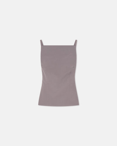 Laree - Paper Jersey Sleeveless Top - Grey
